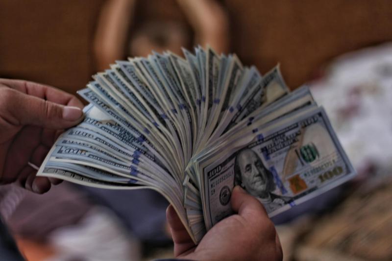 Hand holding money