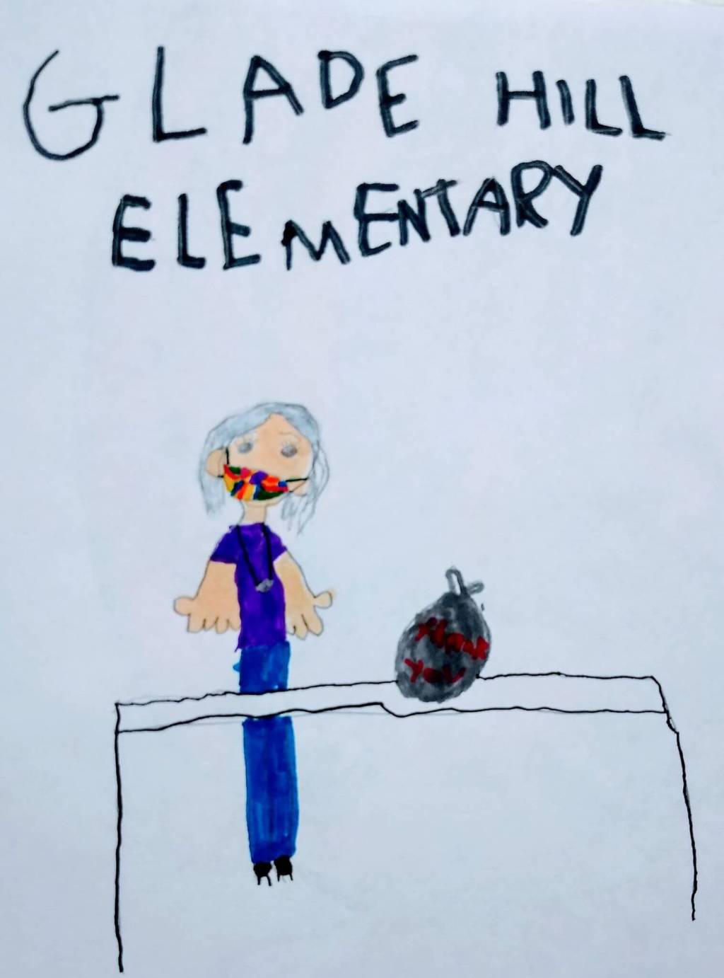 A Positive Portrait: Glade Hill Student Draws Her Community