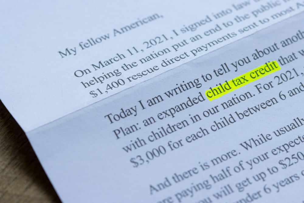 Biden letter on the child tax credit