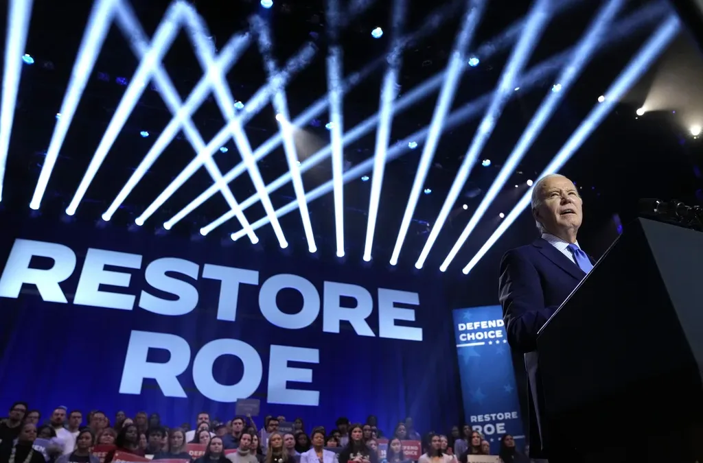 Biden vows to ‘restore’ nationwide abortion rights at Virginia event