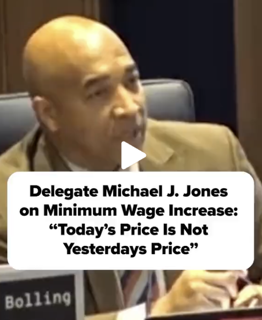 VIDEO: Delegate Michael J. Jones on why a minimum wage increases are needed in VA VIDEO: Delegate Michael J. Jones on why a minimum wage increases are needed in VA