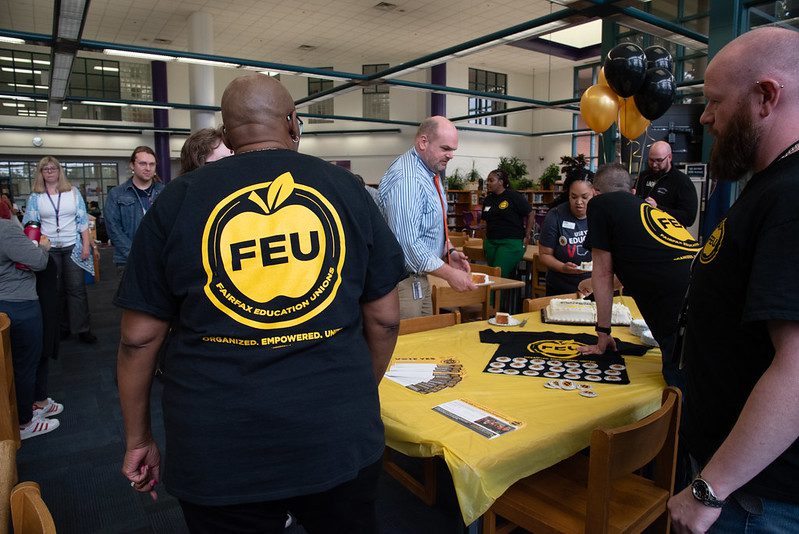 With an overwhelming vote of nearly 97% of instructional staff and more than 80% of operational staff voting yes, Fairfax Education Unions (FEU) will now represent the interests of nearly 27,000 public school employees. (Photo courtesy of National Education Association Public Relations)