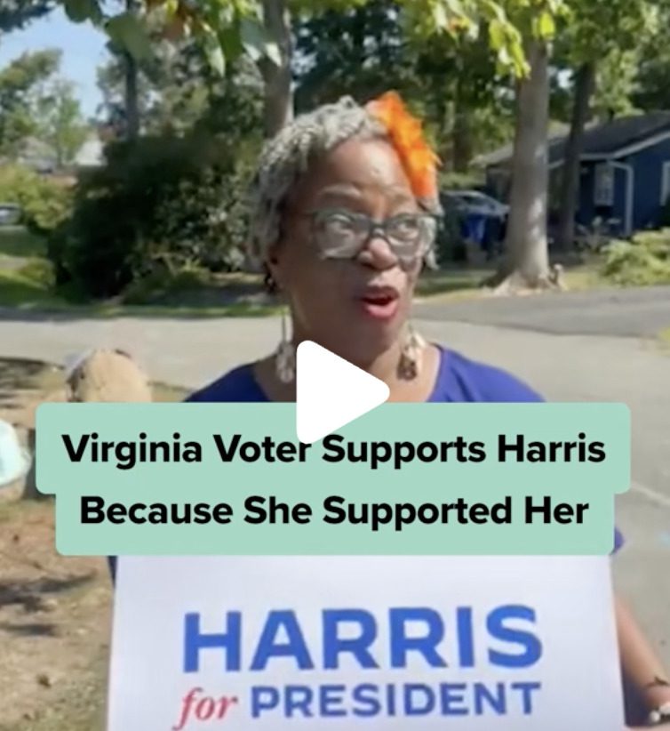 VIDEO: Virginia voter supports Harris because she supported her