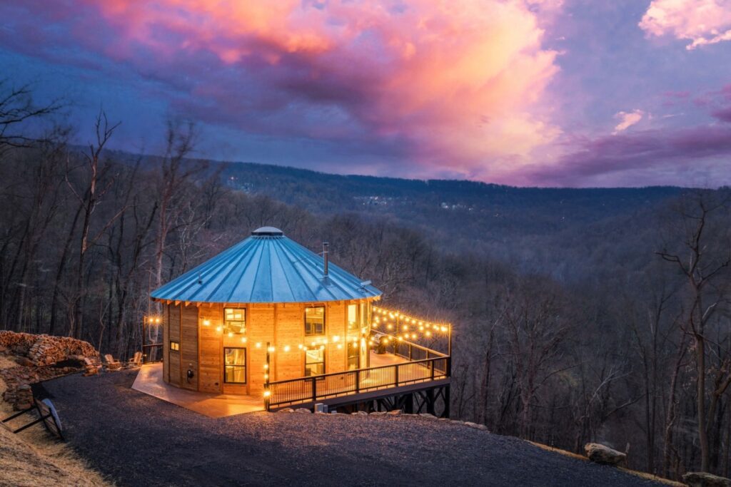 Outdoor glamping spot in Virginia.