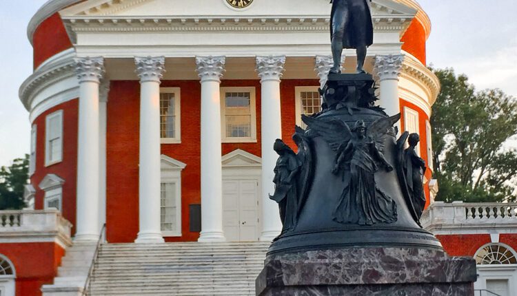 Exterior shot of UVA.