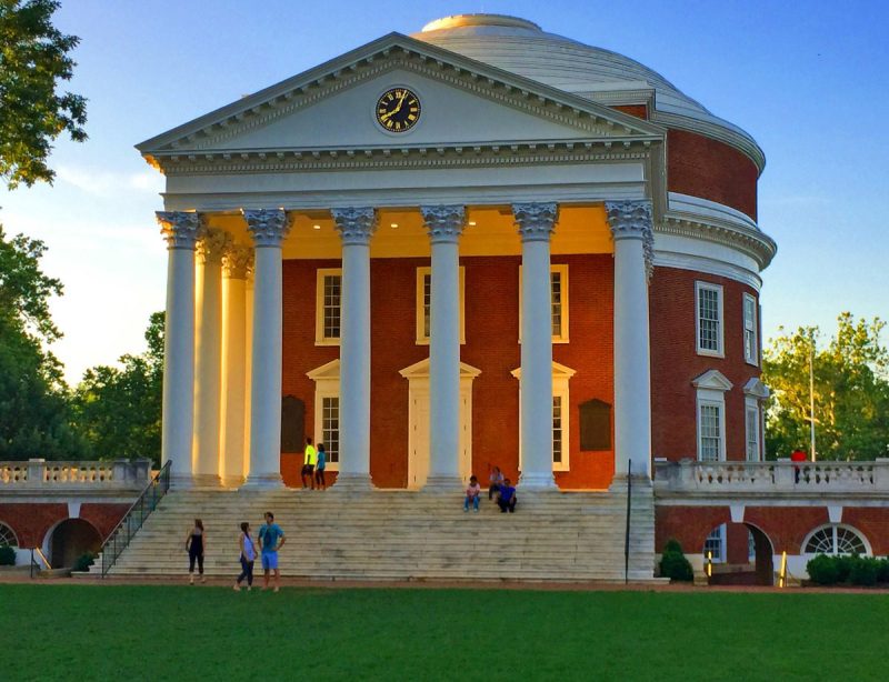 Exterior shot of a building on the UVA campus.
