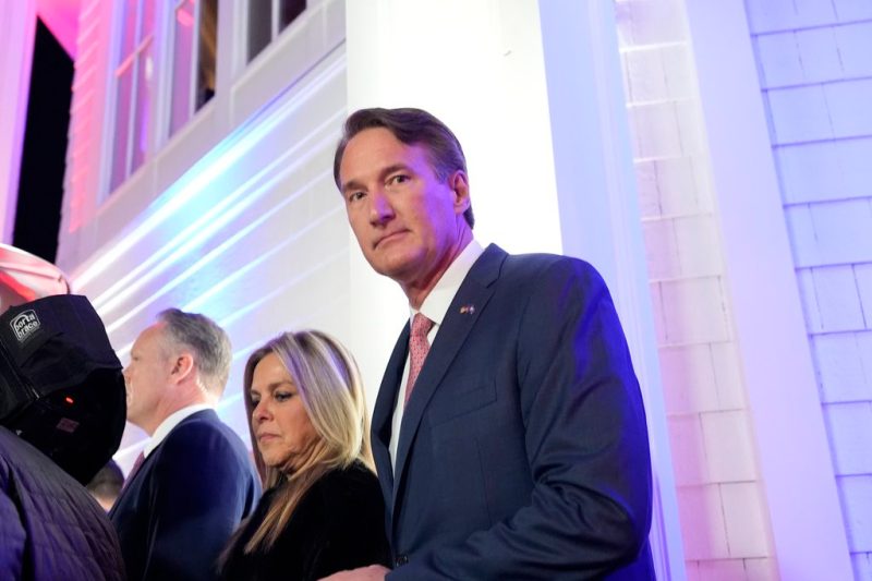 Photo of Republican VA governor Glenn Youngkin looking past the camera. Youngkin just vetoed two contraception bills.