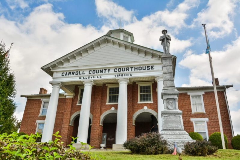 the exterior of the carroll county courthouse