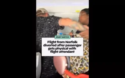 Flight from Norfolk diverted after passenger gets physical with flight attendant