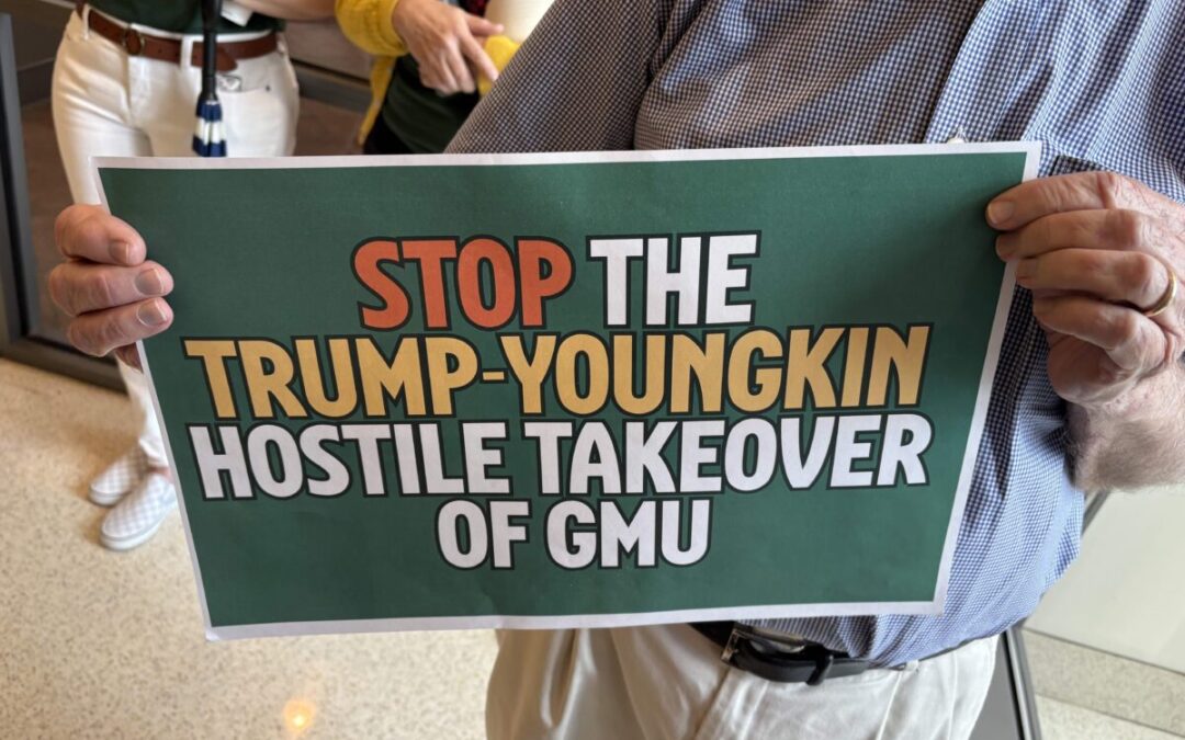 Professors, campus community rally against Trump attacks on GMU, UVA