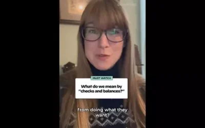 What do we meany by “checks and balances?”