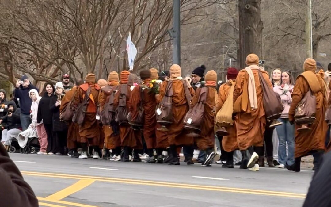 Walk for Peace monks alter Virginia route as they near Washington, DC