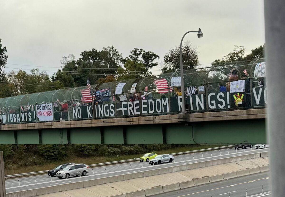 Fairfax Indivisible's sign event from the No Kings 2 protests.