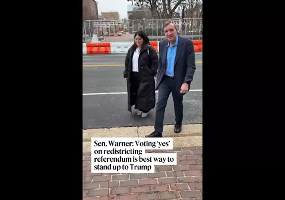 Sen. Warner: Voting ‘yes’ on redistricting referendum is best way to stand up to Trump